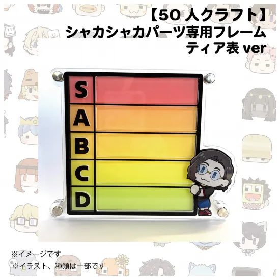 【第4回人気投票】シャカシャカパーツ専用フレーム　ティア表ver【50人クラフト】